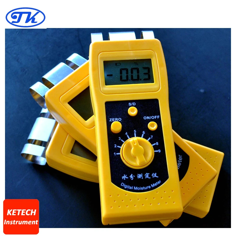 High Performance Portable Digital Textile Moisture Meter Tester DM200T