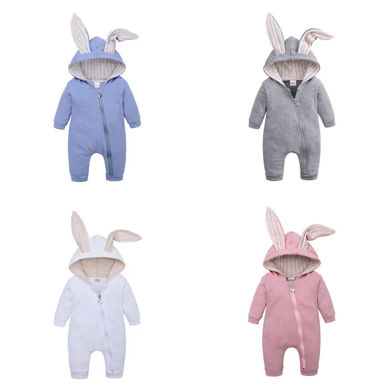 

Newborn Baby Boy Girl Warm Clothes Rabbit Ears Romper Jumpsuit Bodysuit Outfits