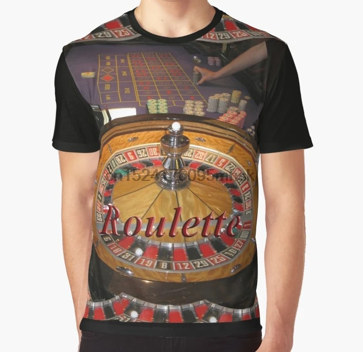

All Over Print Men t shirt Funny tshirt casino roulette wheel and table Graphic Women T-Shirt