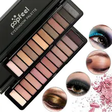 POPFEEL матовые тени для век Палитра телесный 12 цветов maquillage paleta de sombra Новое поступление Красота Женщины подарок дымчатый/теплый цвет