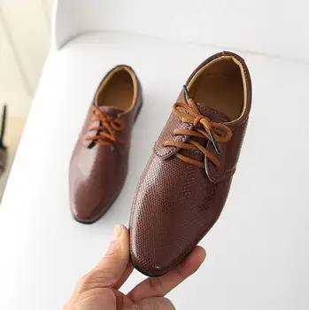 

New Spring Autumn Kids PU Leather Shoes Boy Baby Toddler Sneakers Children Casual Flat Shoes Size 21-36