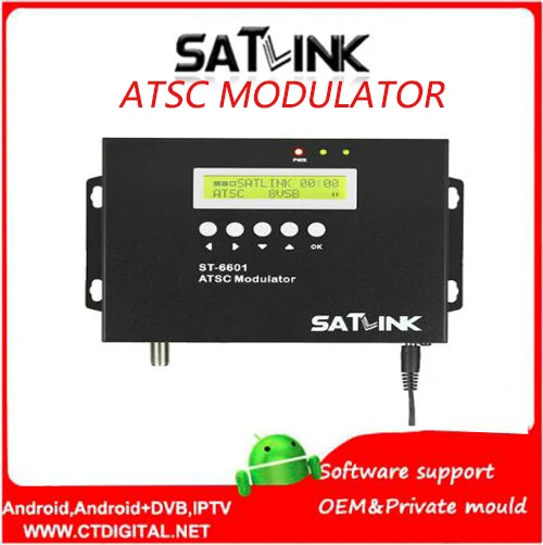 

Satlink ST-6601 ATSC Modualtor 1 route HD 1080P Satlink modulator for USA Canada Mexico South Korea Costa Rica Ecuador