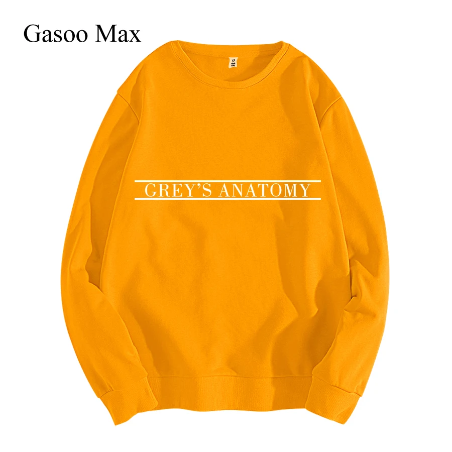  2019 GREY'S ANATOMY Sweatshirt Unisex Sweatshirt Moletom Do Tumblr Pullovers Casual Tops Greys Anat