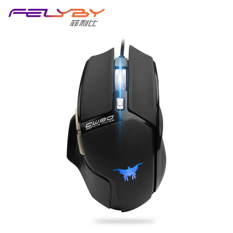 

FELYBY Brand high-quality mouse professional dpi 3500 LED 4 color gaming mouse for computer PC Black body
