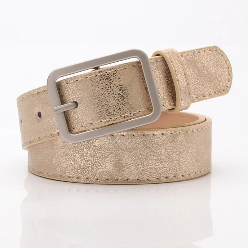 

HUOBAO Fashion Shiny Black Leather Belt Female Silver Pin Buckle Belt For Women Ladies Waist Belts Wide 2.8cm cinturon mujer