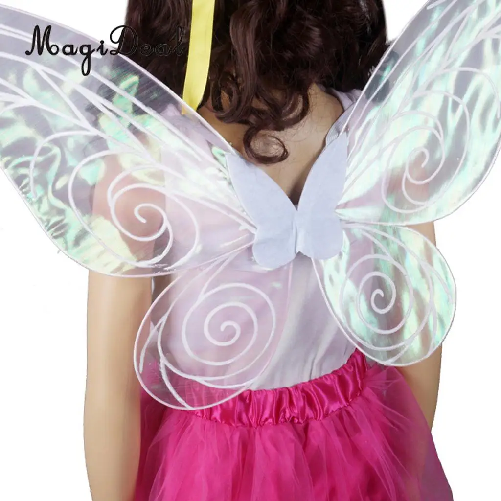 Set of 2pcs Shiny Changing Butterfly Angel Fairy Wing Party Fancy Dress