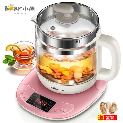 Многофункциональный автоматический электрический чайник для варения чайного горшка из толстого стекла, емкость 1,5 л, разделенное гнездо YSH-B18W2