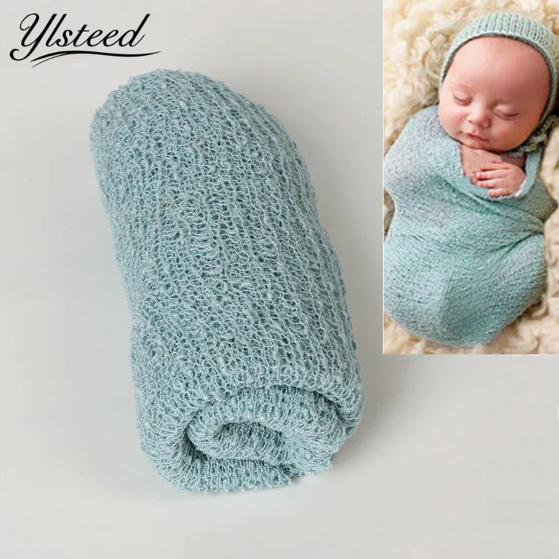 

Baby Summer Rayon Swaddle Blanket Breathable Stretch Knit Nubble Wraps Newborn Photography Props Blanket Baby Photo Shoot Props