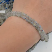 Натуральные Яркие качественные Матовые Круглые бусины из Лабрадорита 4 мм