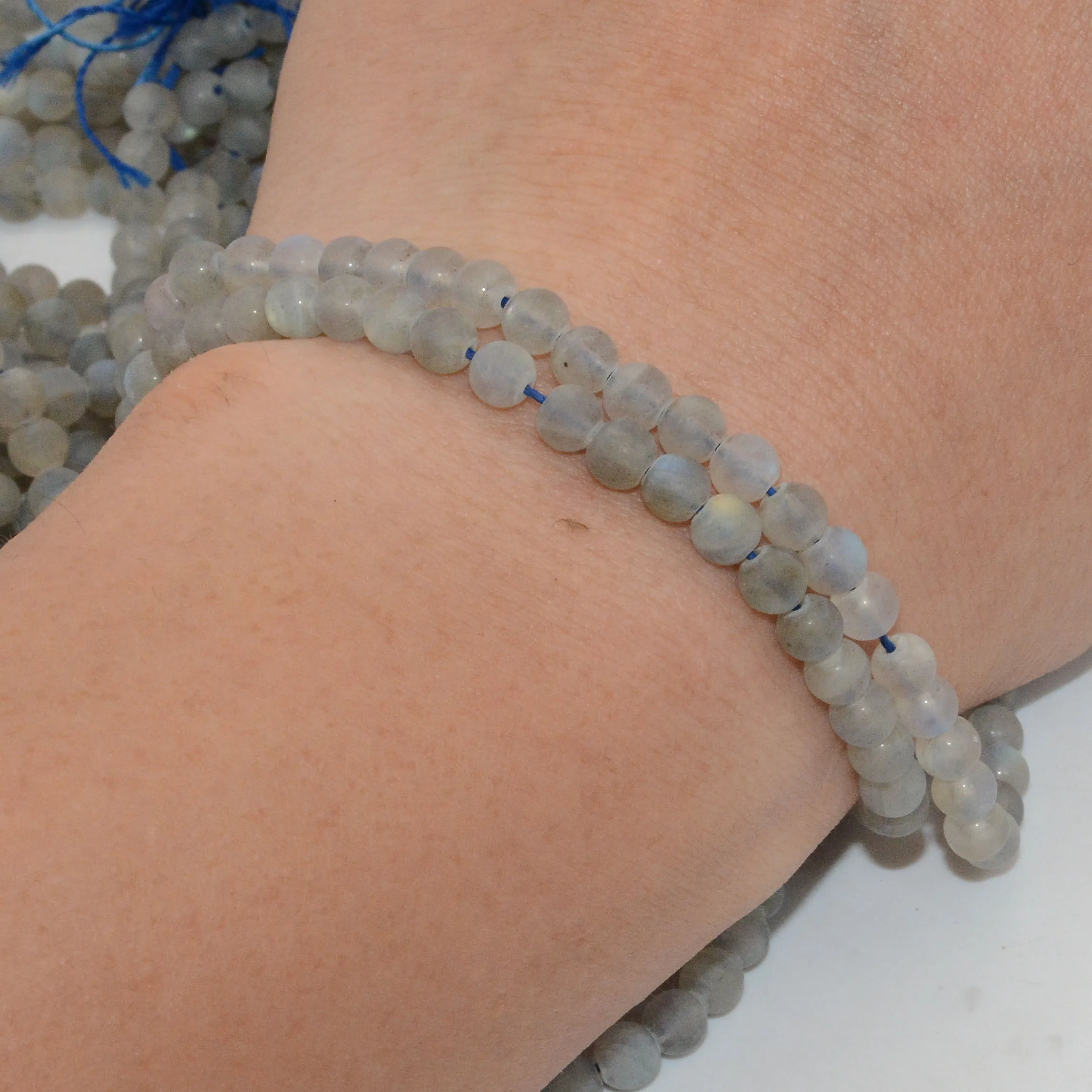 

Natural Bright Quality Labradorite Matt Loose Round Beads 4mm
