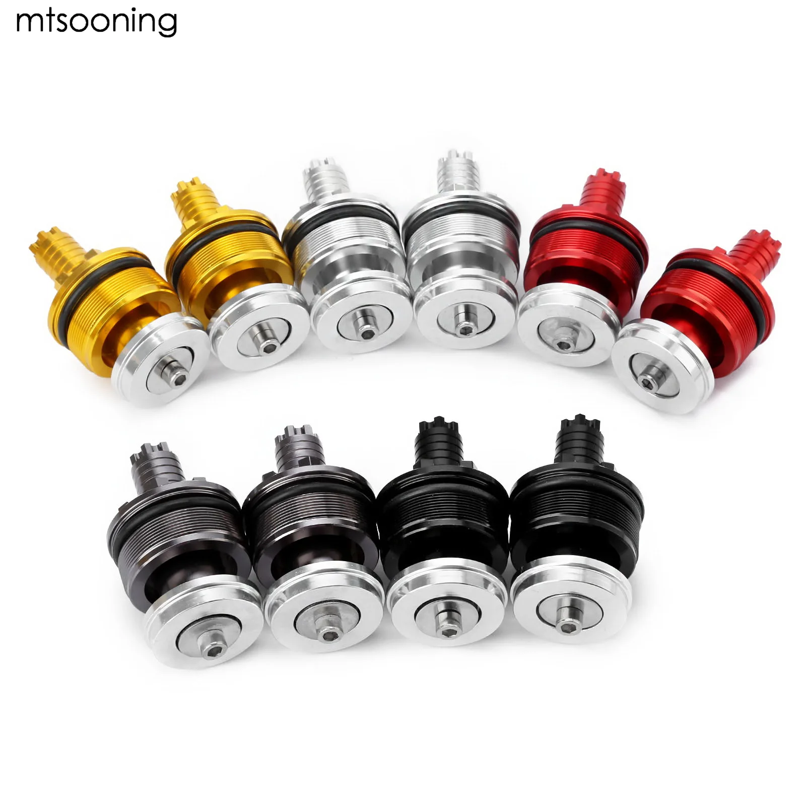 

mtsooning Motorcycle 2pcs CNC Preload Adjuster Fork Cap Bolts For Yamaha YZF R3 2015 2016 Yamaha YZF R25 2013 2014 High Quality