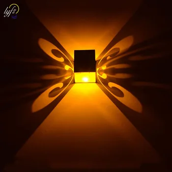 

Aluminum Alloy Wall Lamp for Decoration The Interior of The Hall Or Aisle Or The Wall of The Room,Butterfly-Shaped Light