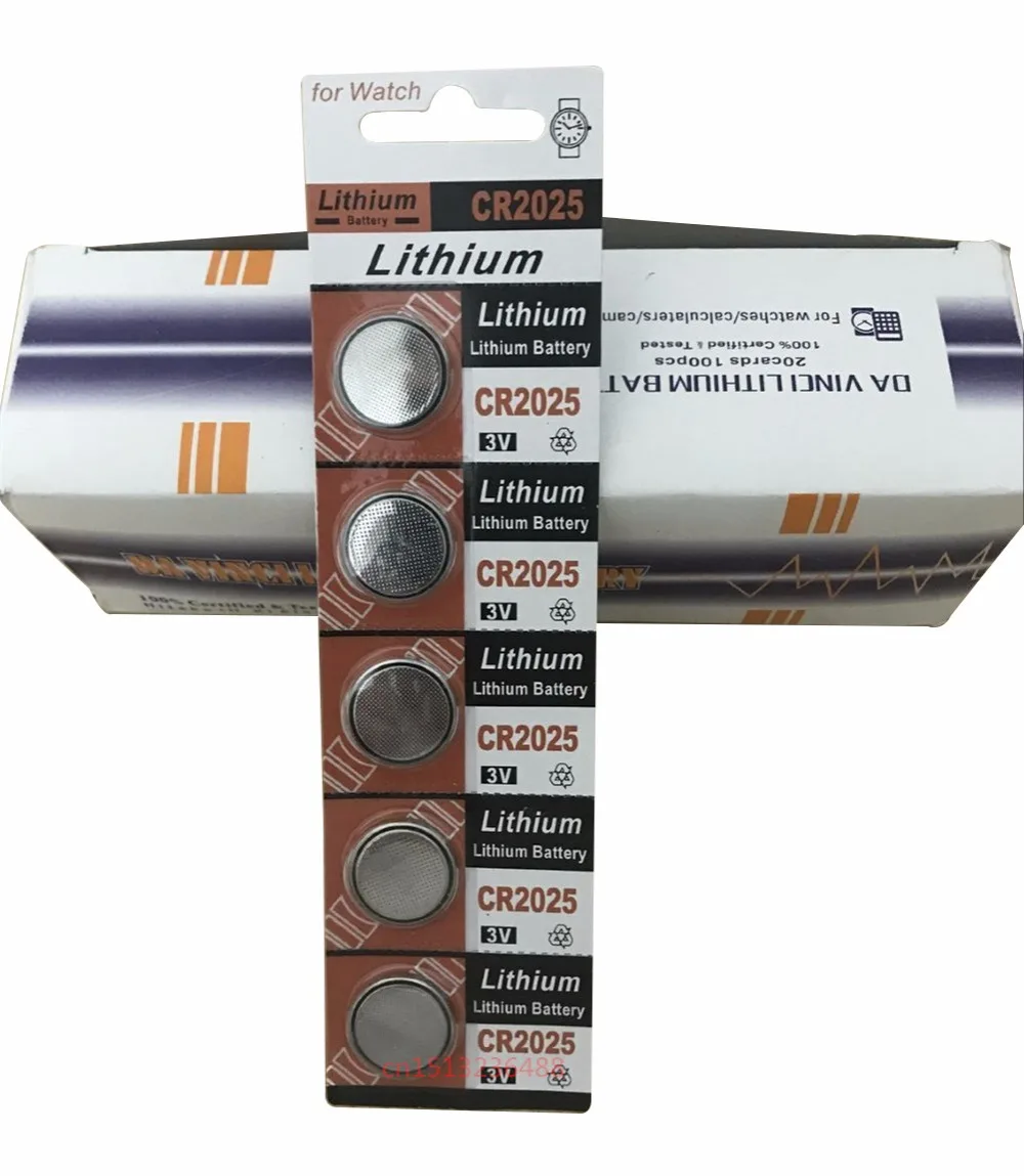 100pc 3V CR2025 ECR2025 DL2025 BR2025 2025 KCR2025 L12 Button Cell 3V