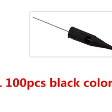 100 шт 3RL пластиковая черная шапочка для татуажа для бровей Макияж иглы долговременного тату макияжа иглы