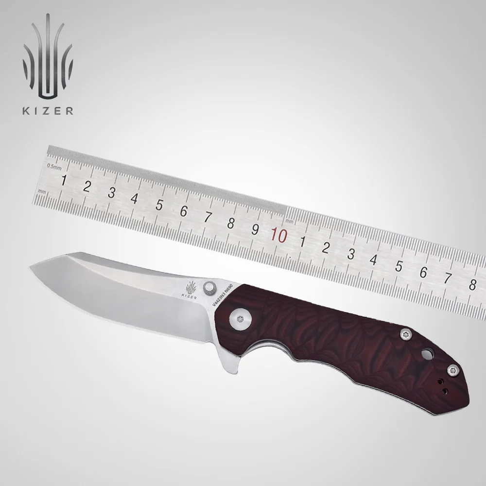 Карманный нож Kizer, нож для выживания, Sovereign V4423, разноцветный складной нож для охоты, кемпинга, полезные инструменты для повседневного использования - Цвет: V4423N3