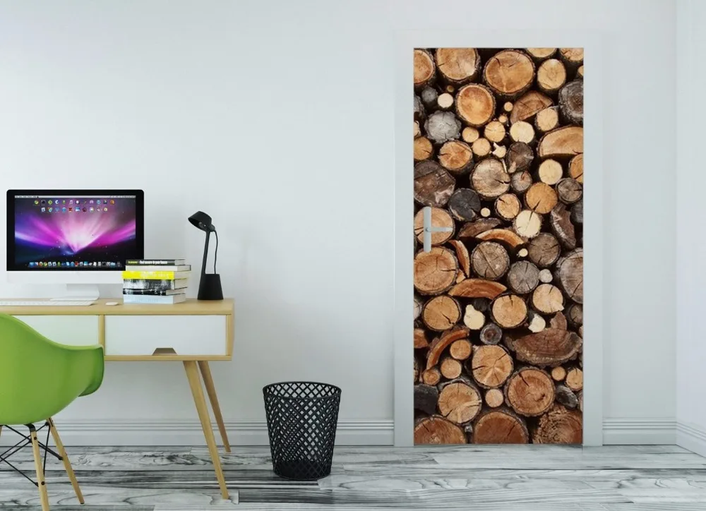 door-stickers-office-teenager-s-room-virtual-category-pile-of-chopped-fire-wood