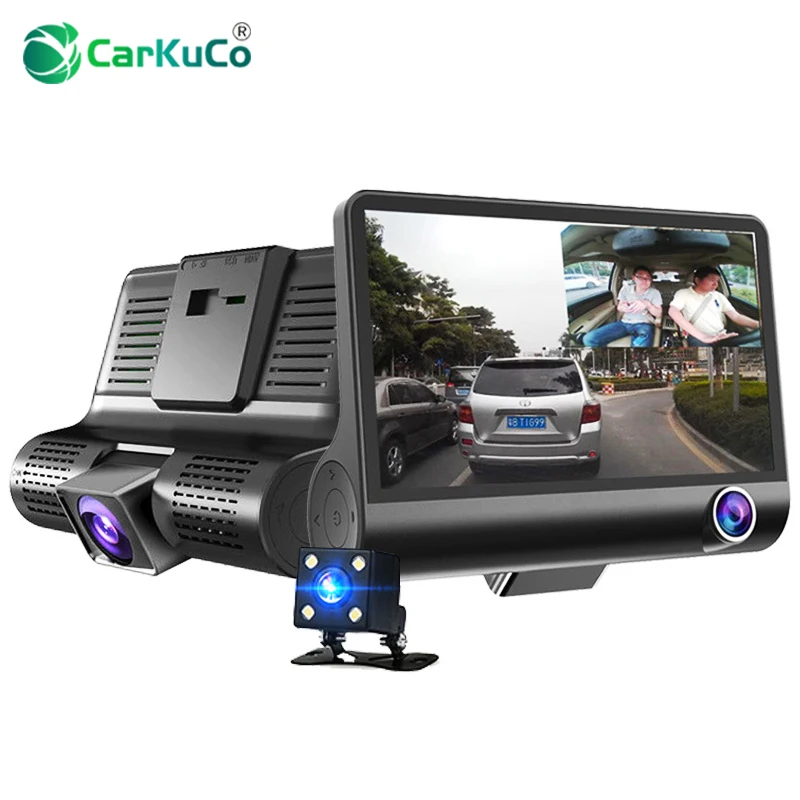 4 Inch HD 1080P 3 Len Car DVR Camera New Dual Lens Vehicle Camcorder Dash Cam G-sensor Video Recorder DVR Rearview Mirror Camera 4 Inch HD 1080P 3 Len Car DVR Camera New Dual Lens Vehicle Camcorder Dash Cam G-sensor Video Recorder DVR Rearview Mirror Camera