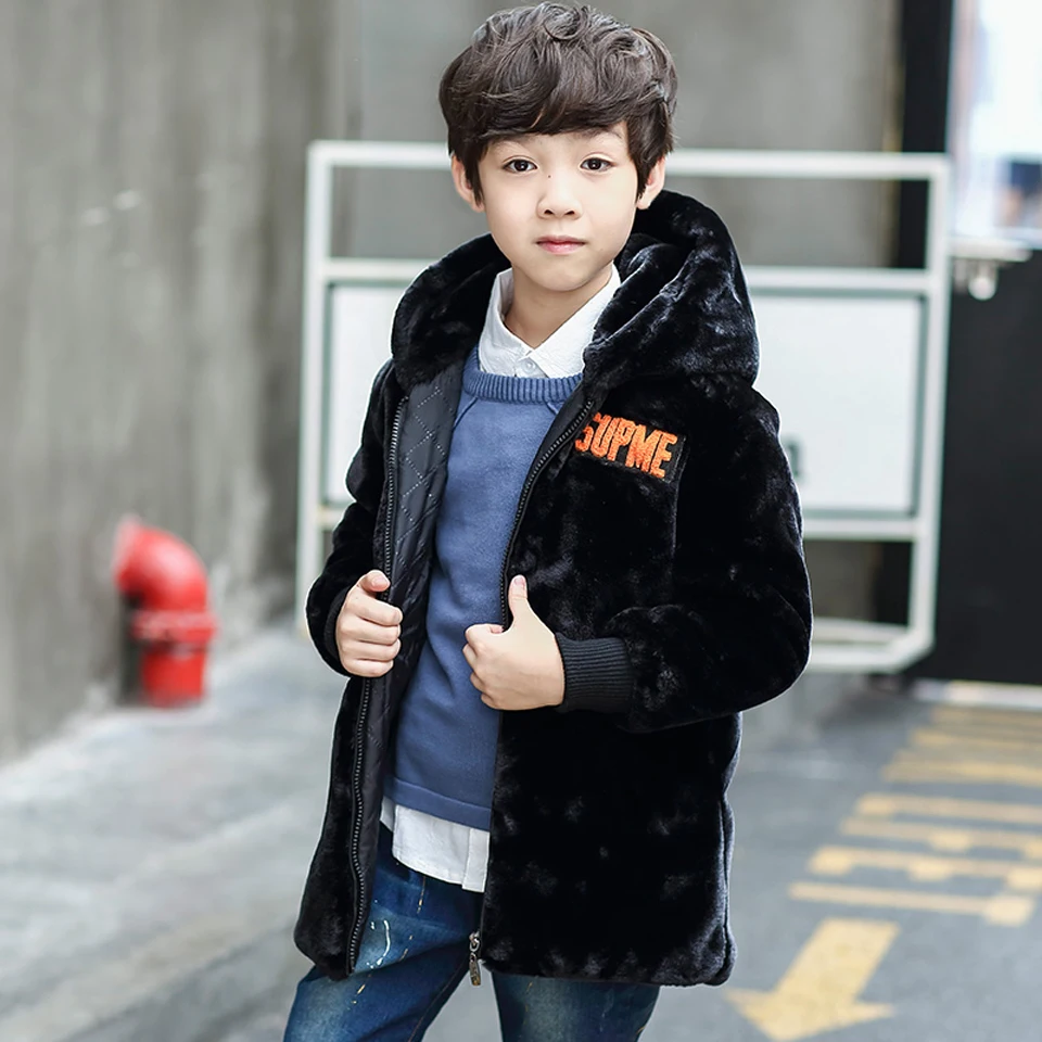 

Children's Jacket Boy Coat 2018 Kids Winter Warm Thicken Waterproof Windproof Coat & Jacket Children Windbreakers 2-12 Y