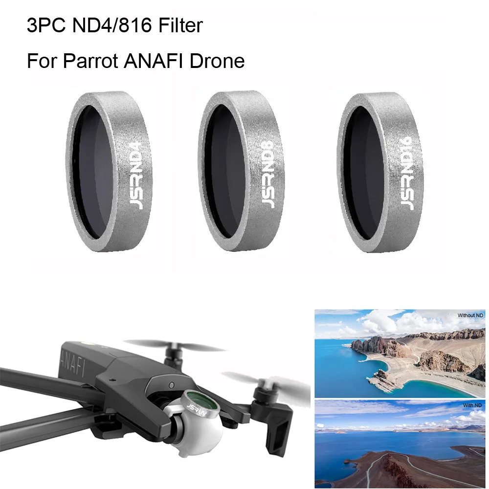 HIPERDEAL объектив камеры для Drone Parrot 3 шт. ND4 ND8 ND16 фильтр объектива ANAFI Gimbal BAY21 |