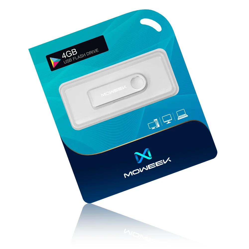 Moweek быстрая скорость мини 2,0 USB флэш-накопитель металлическая флэш-карта в виде ключа реальная емкость 4 ГБ 8 ГБ 16 ГБ 32 ГБ 64 ГБ USB карта памяти подарок