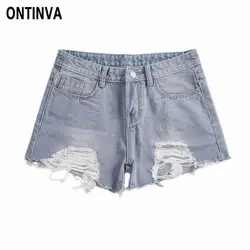 Летние винтажные, с дырами Джинсовые шорты плюс Размеры повседневные джинсы для девочек Соблазнительные шорты 2019 Для женщин Повседневное