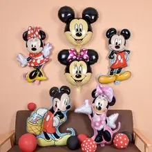 Дисней Микки, Минни, Дональд алюминиевый воздушный шарик на день рождения ребенка вечерние украшения игры Детский банкет задний план настенный шар набор
