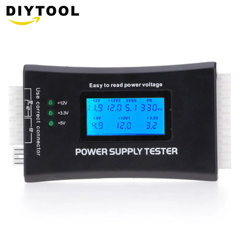 

1PCS Digital LCD Power Supply Tester Multifunction Computer 20 24 Pin LCD HD ATX BTX Voltage Test Source