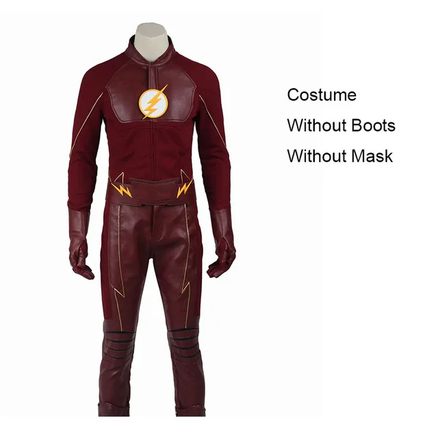 Флэш сезон 2 Бэрри Аллен флэш костюм косплей для взрослых Хэллоуин костюмы флэш супергерой костюм флэш костюм для мужчин - Цвет: 1