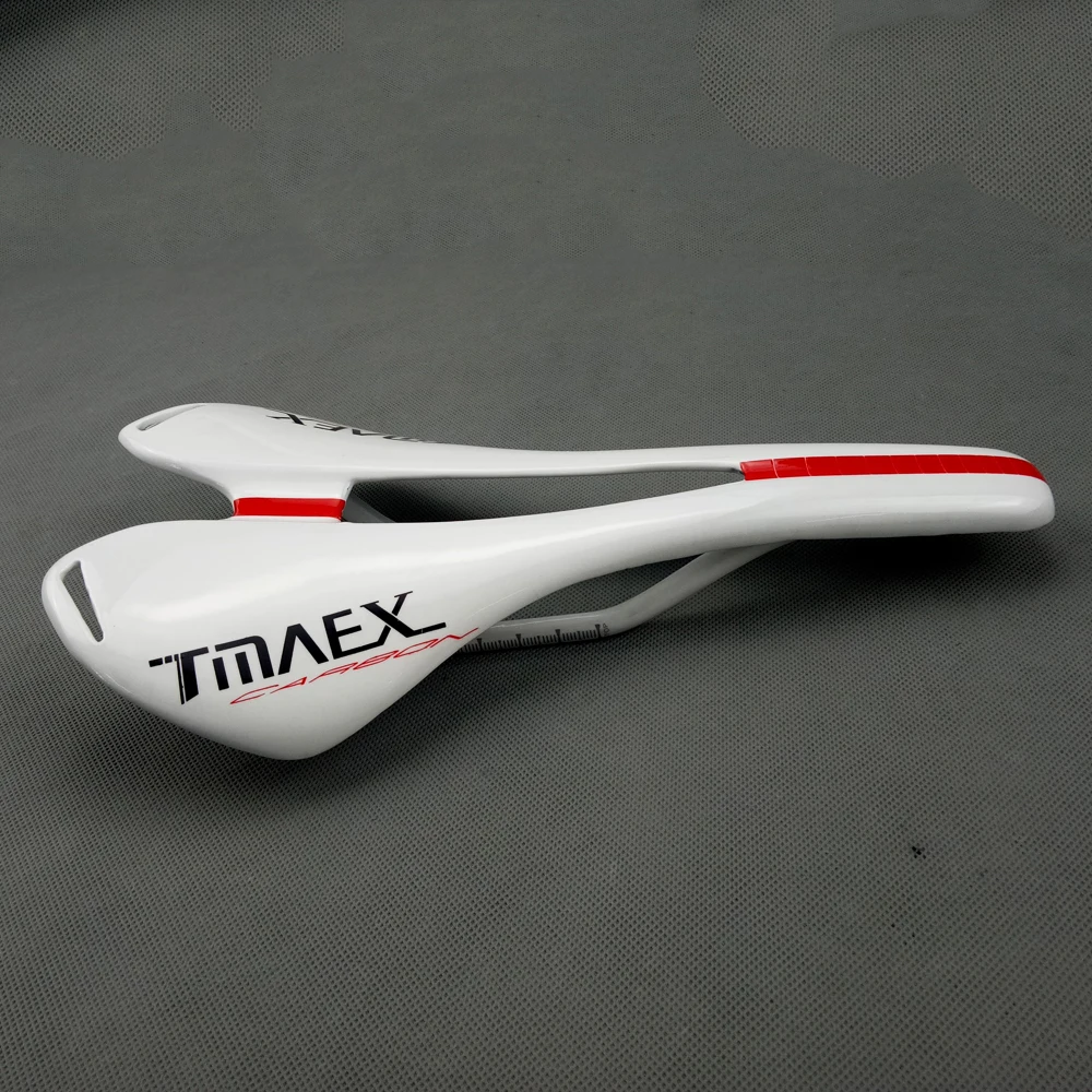 

Full Carbon Fiber Bicycle Saddle Road/MTB Bike Carbon Saddle Seat White Paint Glossy Bicycle Parts 105g