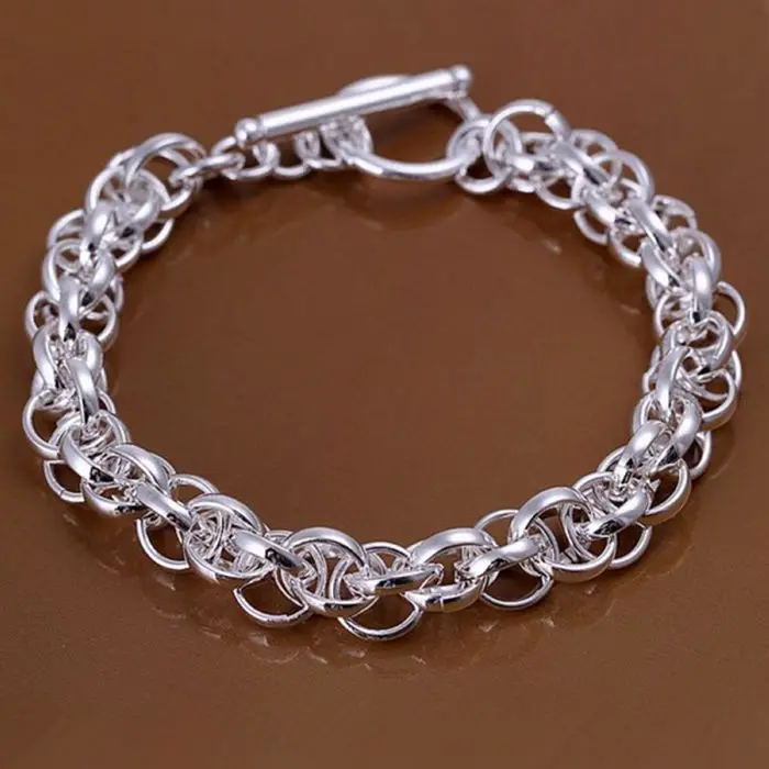 

Christmas gift 2016 New 925 jewelry silver plated Fashion Jewelry Full circles bracelets&bangle,Wholesale jewelry SMTH122