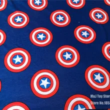 50X188 см Мстители Капитан Америка щит трикотажные хлопчатобумажные ткани лоскутное DIY мальчик ткань материал вышитая Футболка