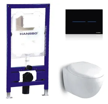 

sensor flush concealed cistern with toilet wall hung pan