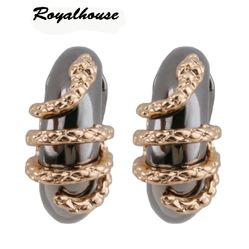 

Royalhouse Drop Snake Earring for Woman Copper Ear Ring Large Brinco Accessories Oorbellen Fashion Earrings 2018