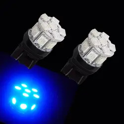 PA LED 4 шт. х автомобилей светодиодные лампы 13SMD T20 7440 5050 водить автомобиль, очередь тормоза Стоп лампа светодиодные лампы 12 В синий