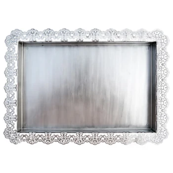 

Sweetgo Silver Cupcake Tray Metal Iron Candy Plate Cake Decorating Accessory Tools Vintage Style Kitchen Dinnerware Bakeware