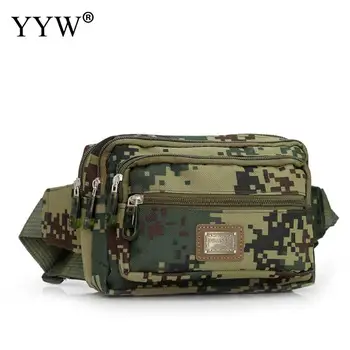

Nylon Men's Waist Bag Money Belt Bag Men Camouflage Fanny Pack More Pockets Hip Bags Hardwearing Army Green Military Waist Packs