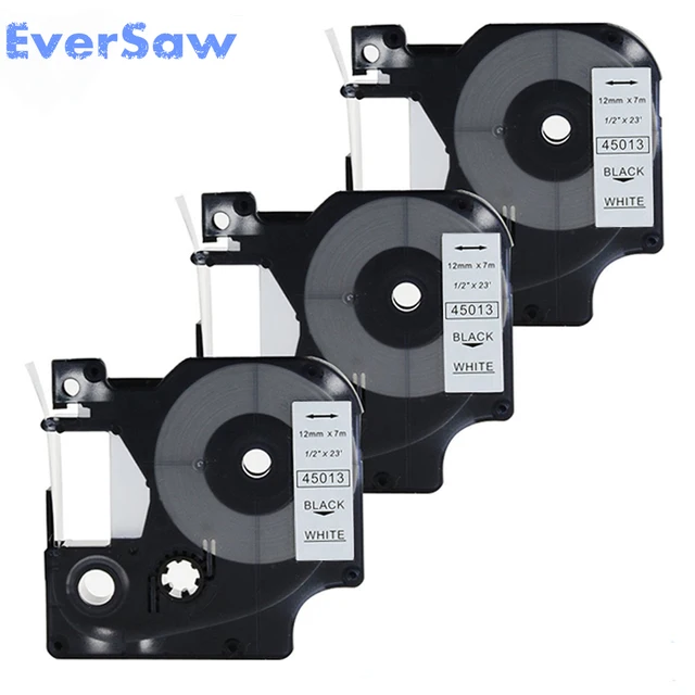 Special Price Sale 3pcs 12mm black on white DYMO 45013 labels Compatible DYMO D1 labelmanager 160/210D Special Price Sale 3pcs 12mm black on white DYMO 45013 labels Compatible DYMO D1 labelmanager 160/210D
