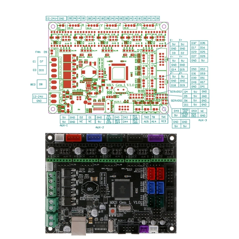 МКС GEN L V1.0 3D-принтеры щит Управление Панель плата Diy Starter Kit