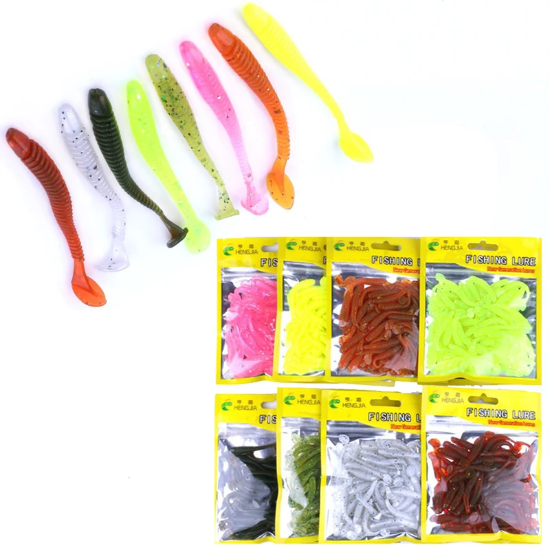 Vissen Fishing Lure Spiral T Fish Soft Bait Softbaits Artificial Fake