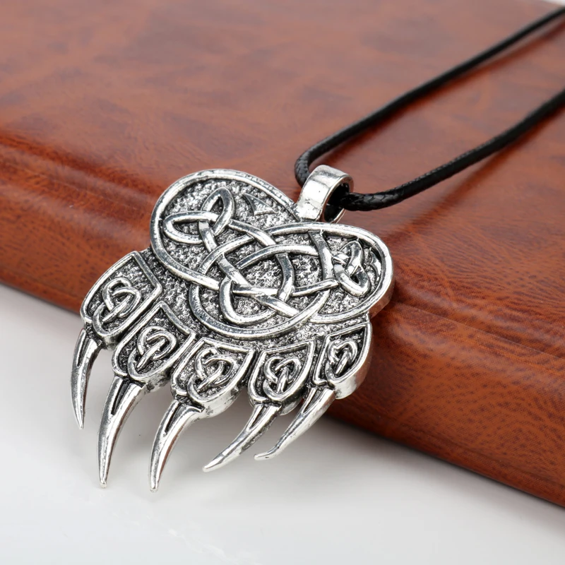 

Viking Jewelry Wolf Claws Pendant Necklaces Pendants Men Women Punk Nordic Runes Bear Paw Talisman Amulet Necklace Gift