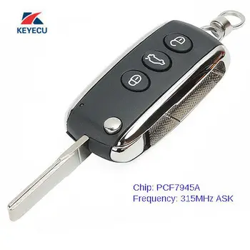 

KEYECU Smart 3B Remote Key Fob 315MHz ID46 for BentleyContinental GT GTC Flying Spur