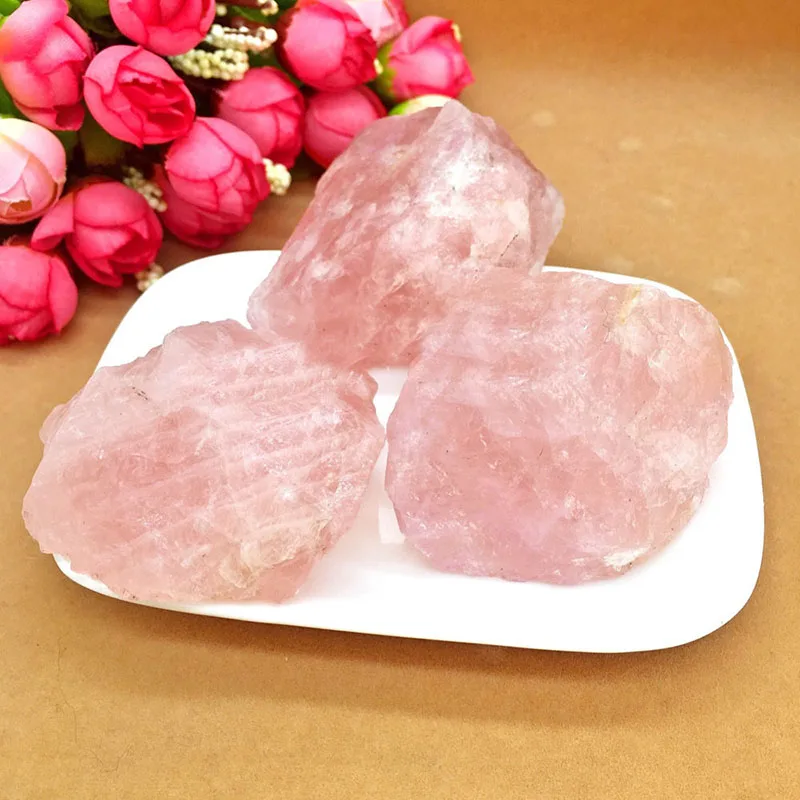 1pc Natural Pink Quartz Crystal Stone Rock Mineral Specimen Collectible