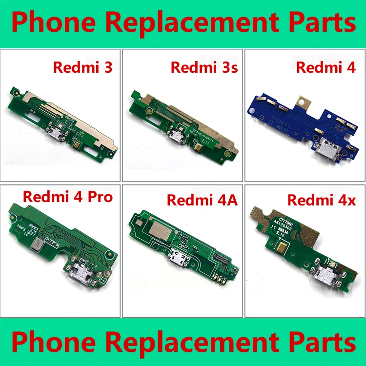 

Kwainee High Quality USB Charging Borad flex cable with microphonE Connector Mic Flex cable for Xiaomi redmi 3 3S 4 Pro 4A 4X