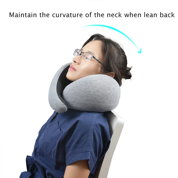 Personalized U shape travel neck pillow inflatable scarf neck rest pillow memory foam pillow