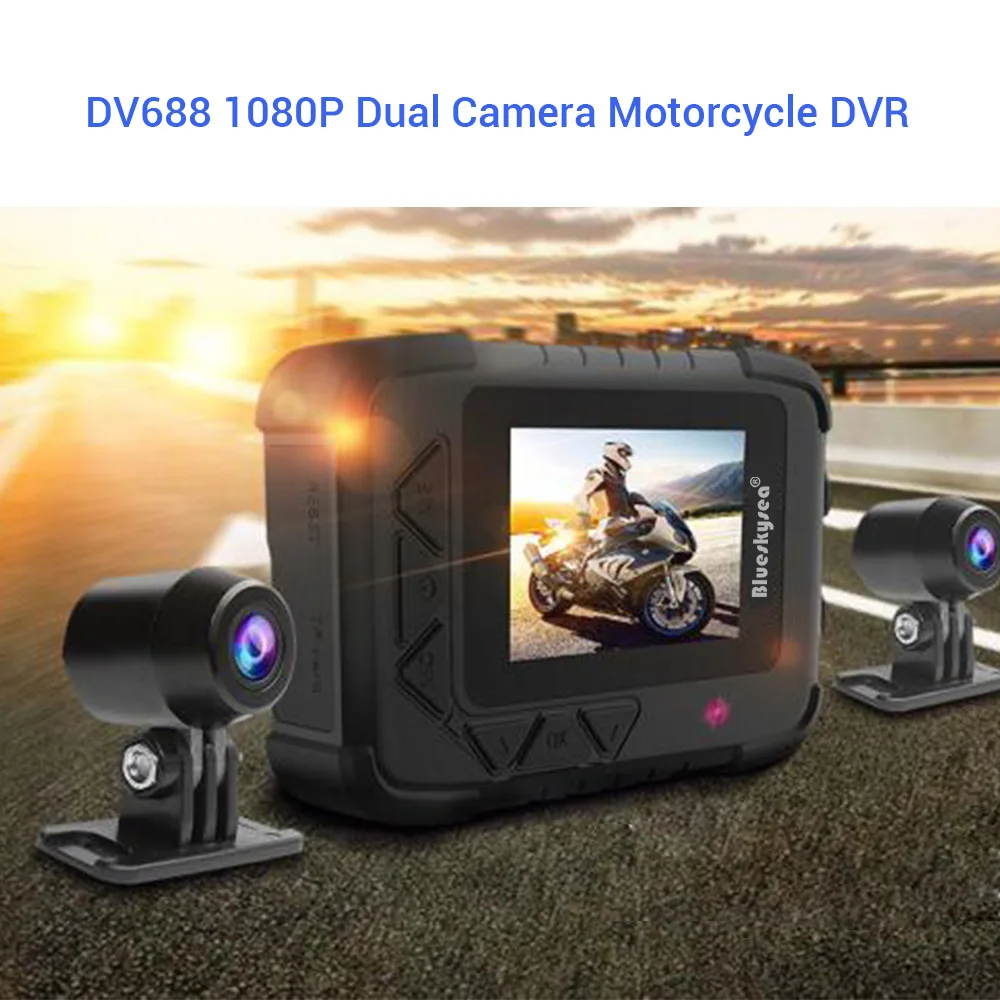 Blueskysea moto rcycle камера DVR Водонепроницаемый мотор видеорегистратор с gps передний