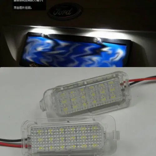 

2x LED License Plate Light For FORD FOCUS 5D 08-2013 FIESTA MONDEO C-MAX S-MAX