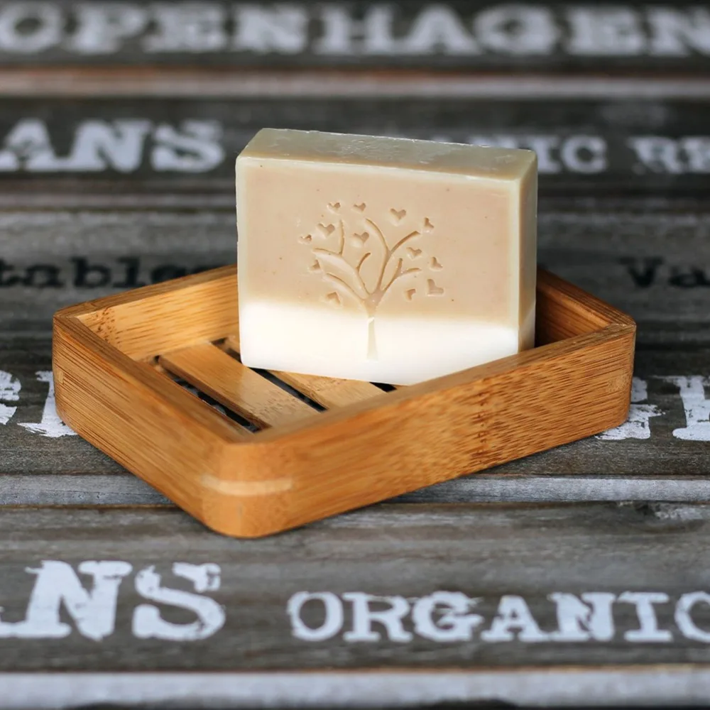 خشبية الطبيعي صابون بامبو أطباق حامل صينية تخزين الصابون رف لوحة حاوية علب الحمام اليابانية نمط الصابون الصابون مربع