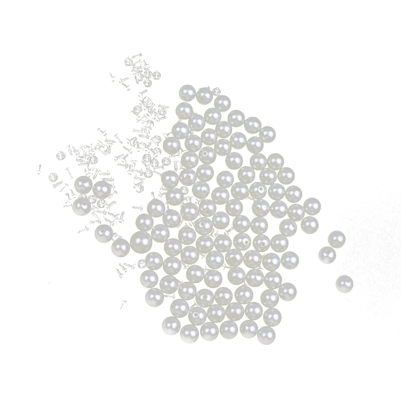 

100PC 8MM ABS Imitation Pearl Rivets DIY Garment Accessories Pearl Rivet Spikes For Cloth Hat Bag Crafts Decoration Scrapbook