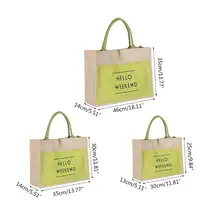 Модная женская льняная Сумка Большая вместительная Повседневная сумка через плечо дамская сумка пляжная сумка для покупок