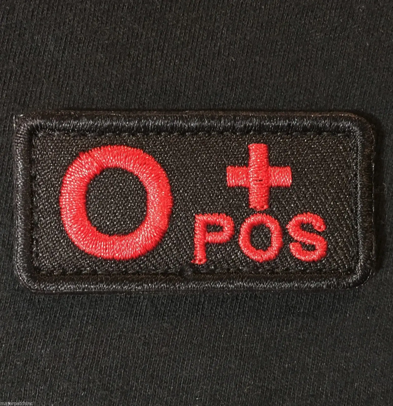 Blood Type Red Embroidered Patch